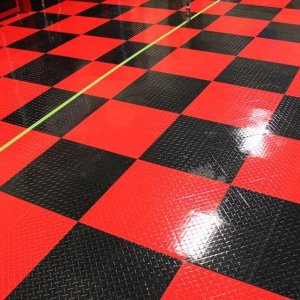 Waxing RaceDeck Tiles at Autogeek.net