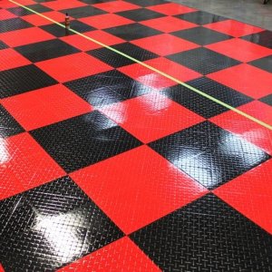Waxing RaceDeck Tiles at Autogeek.net