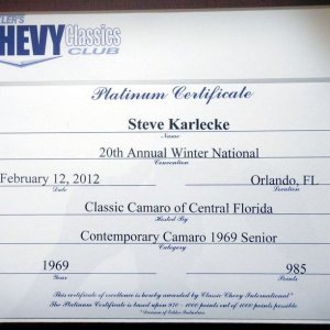 1st Place and Platinum Certified Show Winner at Eckler’s Winternationals