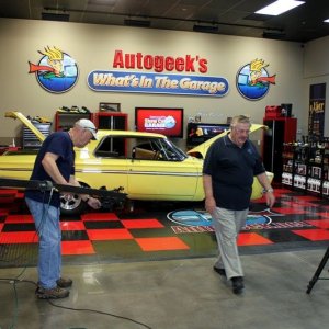 1963 Plymouth Fury Burning Out on What's in the Garage TV Show with Mike Ph
