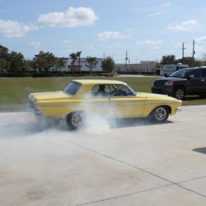 1963 Plymouth Fury Burning Out on What's in the Garage TV Show with Mike Ph