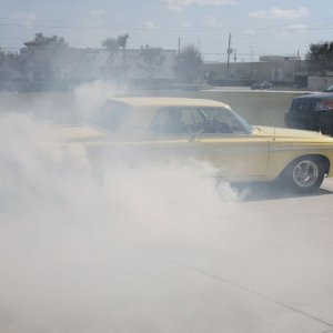 1963 Plymouth Fury Burning Out on What's in the Garage TV Show with Mike Ph