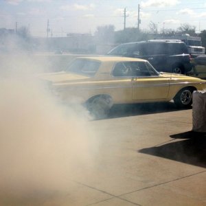 1963 Plymouth Fury Burning Out on What's in the Garage TV Show Mike Phillip