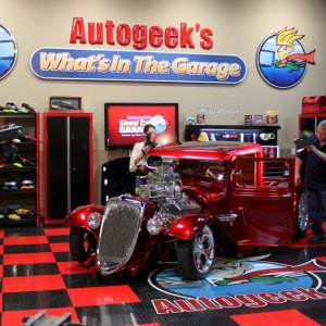 Hemi Engine in a 1934 Ford on the set of Autogeek's &quot;What's in the