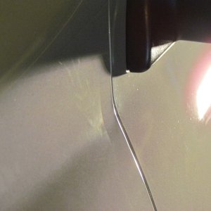 Adhesive or marring marks