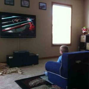 son watching Autogeek's TV show
