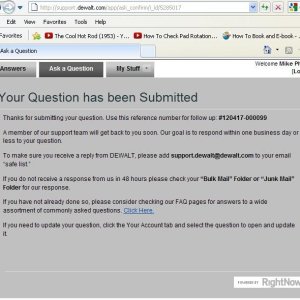 Question to DeWALT