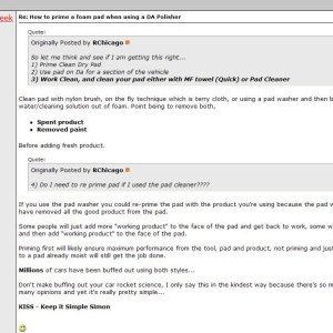 Pad Priming Answer