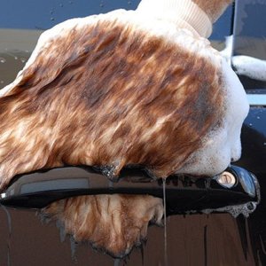 Washing Car with Wash Mitt