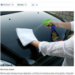 Heather applying a spray wax