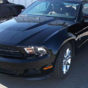 Mark Phillips Custom Flame Job on a Black Mustang