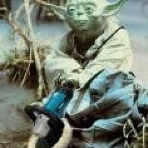 Yoda with a Makita Rotary Buffer