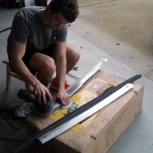 B4 sanding, after sanding - B4 paint