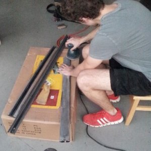 B4 sanding, after sanding - B4 paint
