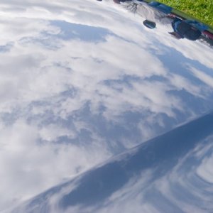 Cloud reflections on my new shine