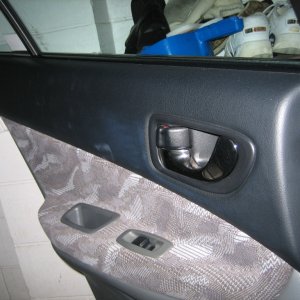 Door before cleaning and protecting