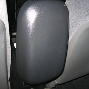 Center Console Lid with protectant still wet