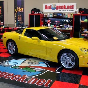 Yellow Corvette at Autogeek.net
