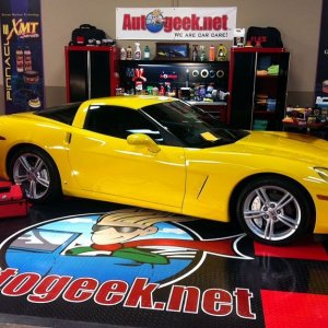 Yellow Corvette at Autogeek.net
