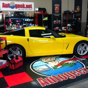 Yellow Corvette at Autogeek.net