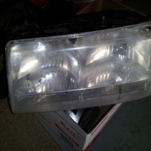 Headlights B4  buffing n polishing