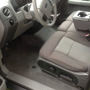 Front driver seat water spotted
