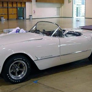 1954 Corvette pulled out of a barn