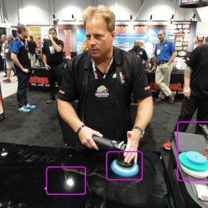 Mike Phillips demonstrating Rupes Duetto at SEMA 2013
