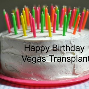 Vegas Transplant Birthday Cake