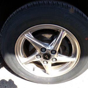 Wheel before cleaning with Mothers Wheel and Tire