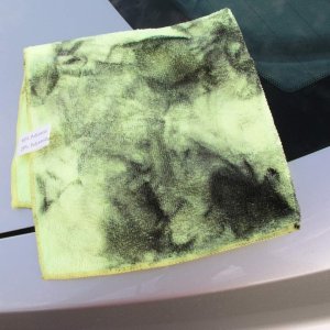 results of dp wheel glaze rag after wipe