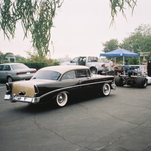 Black and Gold 56 Chevy Del Ray Sedan Fabulous Fifties car show 2009