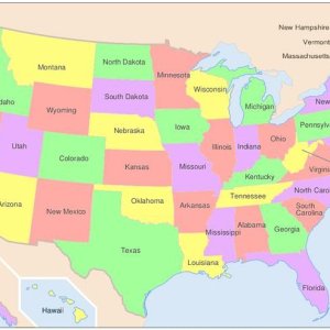 Map United States America