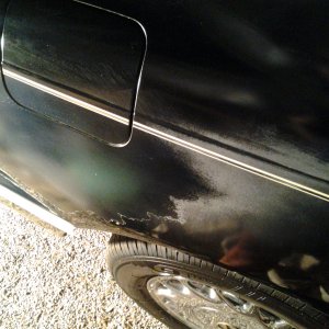 Lexus LS Rt Qtr Panel before sanding a