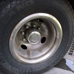 Up close wheels before