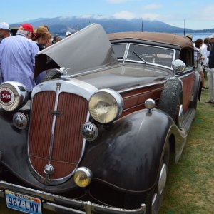 Cars on display at Pebble Beach Concours De Elegance