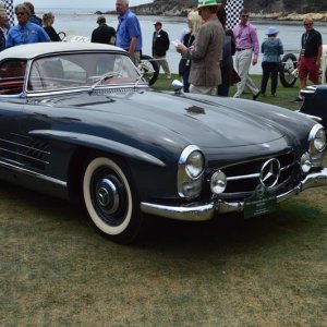 Cars on display at Pebble Beach Concours De Elegance