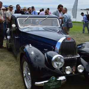 Cars on display at Pebble Beach Concours De Elegance