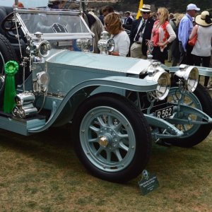 Cars on display at Pebble Beach Concours De Elegance