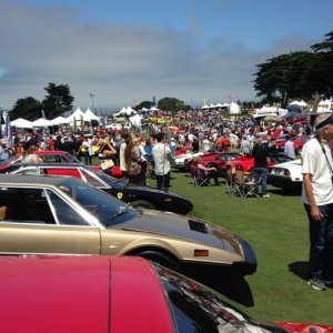 Cars on display at Pebble Beach Concours De Elegance
