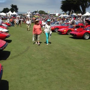 Cars on display at Pebble Beach Concours De Elegance