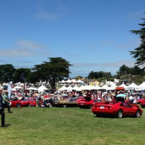 Cars on display at Pebble Beach Concours De Elegance