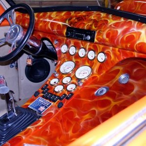Machine waxing a car dash by Mike Phillips