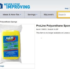 Lowe's Proline Sponge No Longer Available