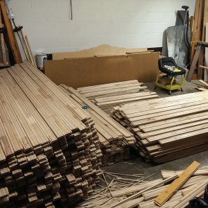 Denailing/sorting and stacking - almost done
