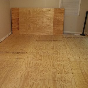 Completed plywood installation, now have to verify flatness