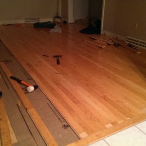 making progress laying floor