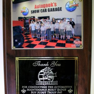 Boy Scouts Troop 840 Award to Autogeek Automotive Merit Badge