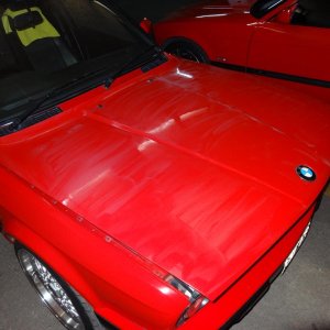 1990 BMW 318i single stage red paint restoration. My first detailing. 03