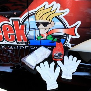Microfiber Gloves and Polish used on Brushed Nickel on Competition Ready TV